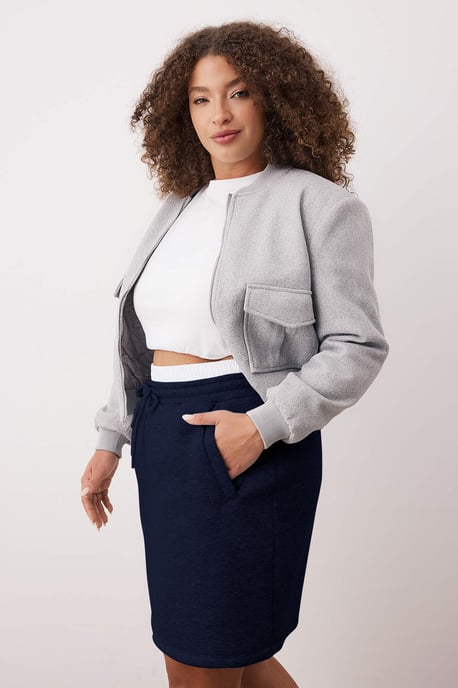 Trendyol Curve Damen Dunkelblau Einfarbig Kurz / Mini Große Größen Röcke - Image 6