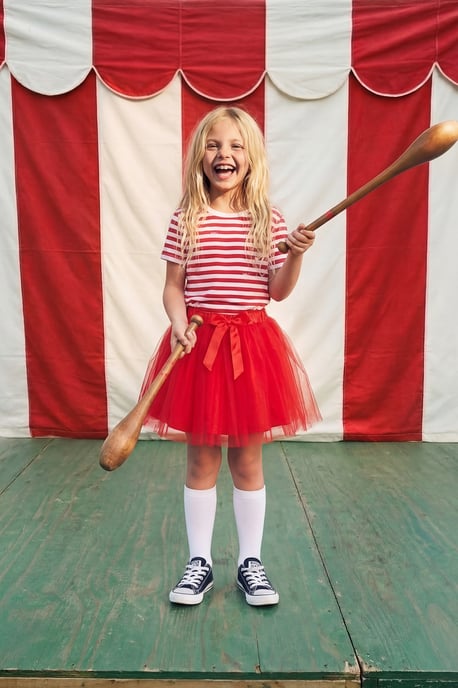 TRENDYOLKIDS Mädchen Rot Einfarbig Kurz / Mini Basic A-Linie Röcke - Image 1