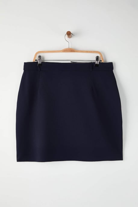 Trendyol Curve Damen Dunkelblau Einfarbig Kurz / Mini Große Größen Röcke - Image 4