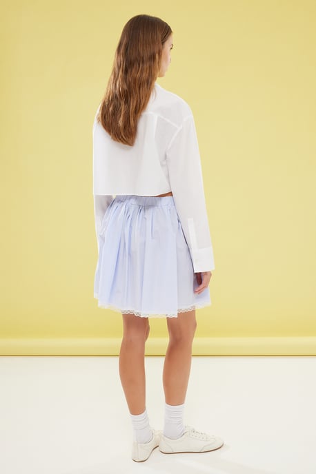 TRENDYOLMİLLA Damen Blau Gestreift Kurz / Mini Skater Röcke - Image 4