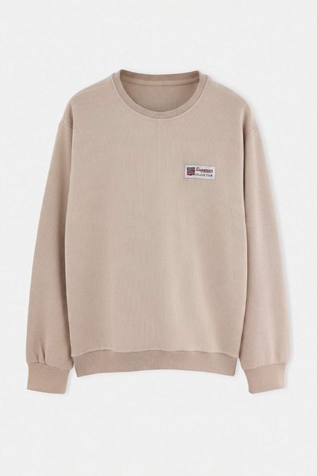 TRENDYOL MAN Herren Grau Slogan Lang Oversize Sweatshirts - Image 3