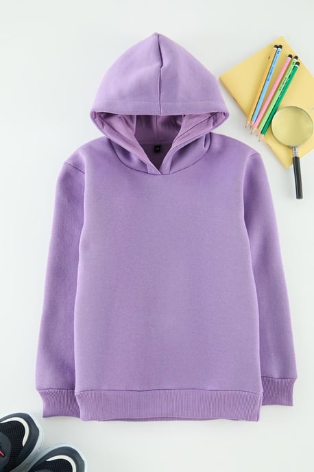 TRENDYOLKIDS Mädchen Lila Slogan Lang Regular Fit Sweatshirts - Image 4