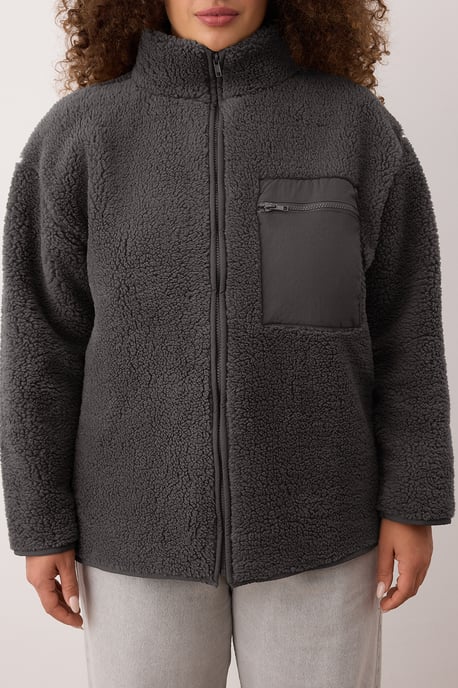 Trendyol Curve Damen Grau Einfarbig Lang Oversize Große Größen Sweatshirts - Image 4