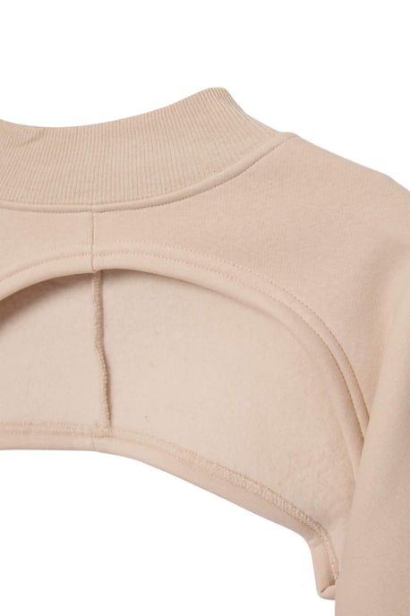 TRENDYOLMİLLA Damen Grau Einfarbig Lang Regular Fit Sweatshirts - Image 3