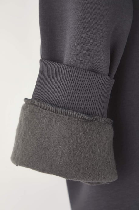 Trendyol Curve Damen Grau Einfarbig Lang Oversize Große Größen Sweatshirts - Image 5