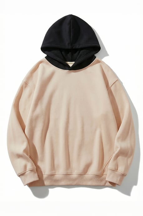 TRENDYOL MAN Herren Beige Slogan Lang Oversize Sweatshirts - Image 1