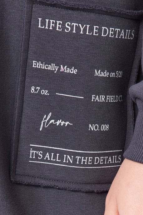 Trendyol Curve Damen Grau Slogan Lang Relaxed Fit Große Größen Sweatshirts - Image 3