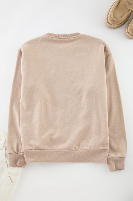 TRENDYOL MAN Herren Beige Animal-Print Lang Oversize Sweatshirts - Image 5