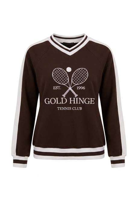 TRENDYOLMİLLA Damen Braun Colour-Block Lang Oversize Sweatshirts - Image 5