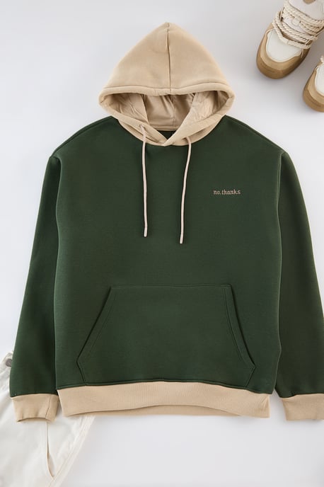 TRENDYOL MAN Herren Khaki Colour-Block Lang Oversize Sweatshirts - Image 5