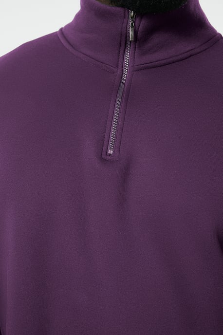 TRENDYOL MAN Herren Lila Einfarbig Lang Oversize Große Größen Sweatshirts - Image 3