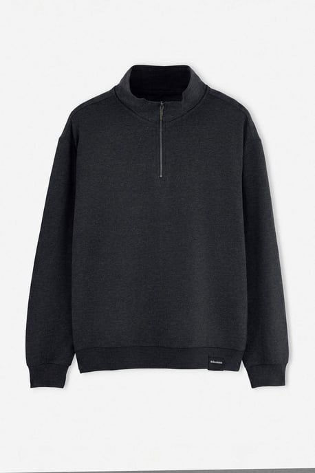 TRENDYOL MAN Herren Grau Slogan Lang Oversize Sweatshirts - Image 3