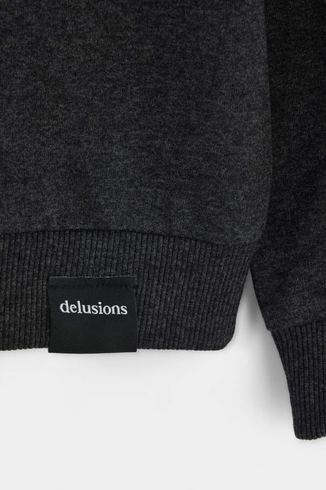 TRENDYOL MAN Herren Grau Slogan Lang Oversize Sweatshirts - Image 4