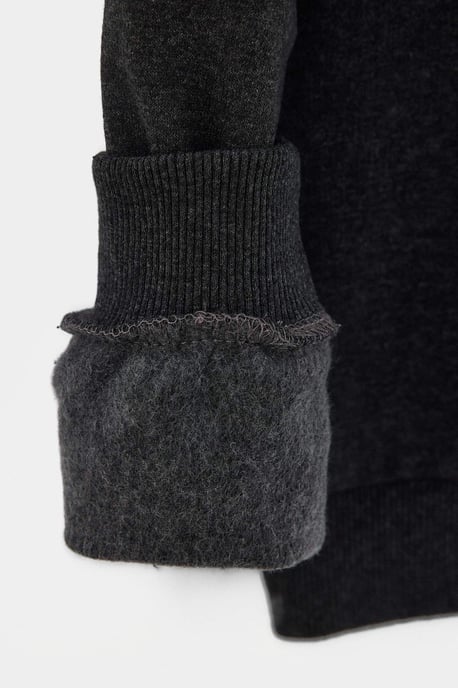 TRENDYOL MAN Herren Grau Slogan Lang Oversize Sweatshirts - Image 5