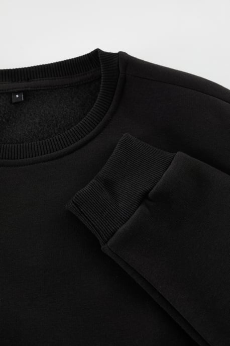 TRENDYOL MAN Herren Schwarz Einfarbig Lang Oversize Sweatshirts - Image 2