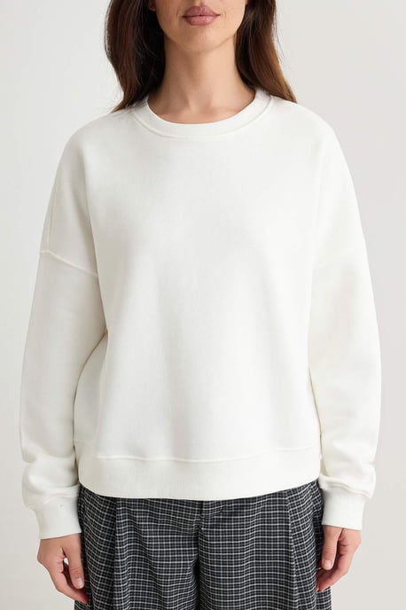 TRENDYOLMİLLA Damen Einfarbig 3/4-Arm Oversize Sweatshirts - Image 2