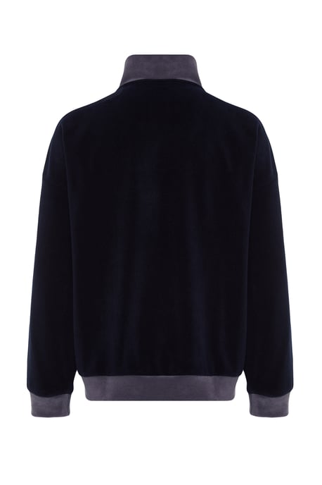 TRENDYOL MAN Herren Dunkelblau Colour-Block Lang Oversize Sweatshirts - Image 5