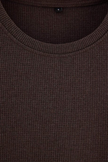 TRENDYOL MAN Herren Braun Einfarbig Lang Oversize Sweatshirts - Image 5