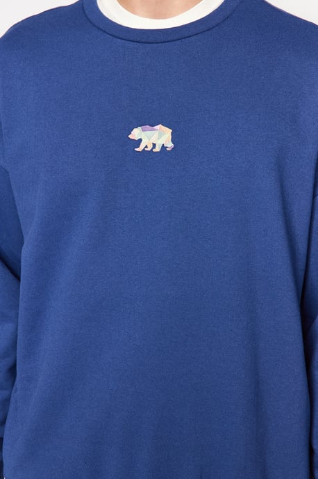 TRENDYOL MAN Herren Dunkelblau Einfarbig Lang Oversize Sweatshirts - Image 2