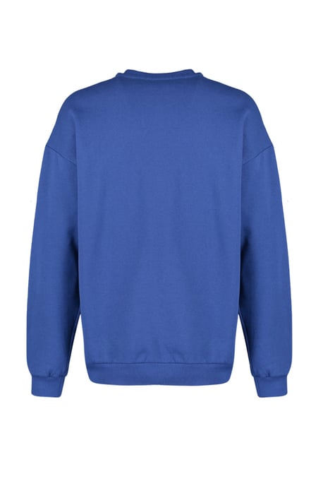 TRENDYOL MAN Herren Dunkelblau Einfarbig Lang Oversize Sweatshirts - Image 3