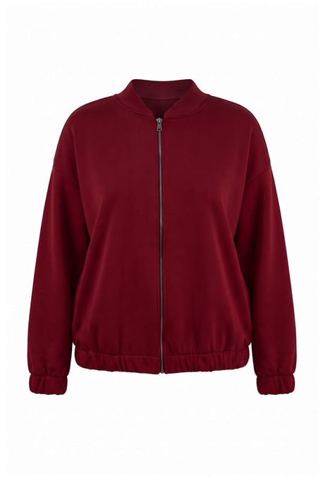 Trendyol Curve Damen Bordeaux Einfarbig Lang Oversize Große Größen Sweatshirts - Image 1