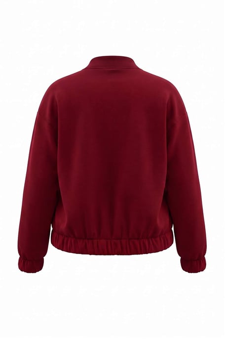 Trendyol Curve Damen Bordeaux Einfarbig Lang Oversize Große Größen Sweatshirts - Image 2
