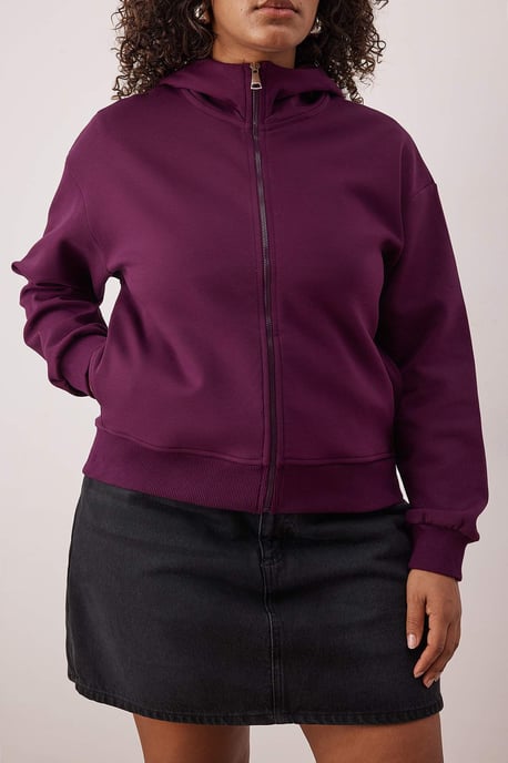 Trendyol Curve Damen Lila Grafik Lang Regular Fit Große Größen Sweatshirts - Image 2
