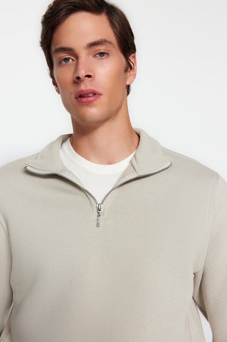 TRENDYOL MAN Herren Grau Animal-Print Lang Regular Fit Sweatshirts - Image 2