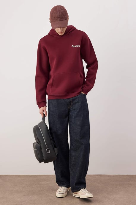 TRENDYOL MAN Herren Bordeaux Galaxy Lang Regular Fit Sweatshirts - Image 1