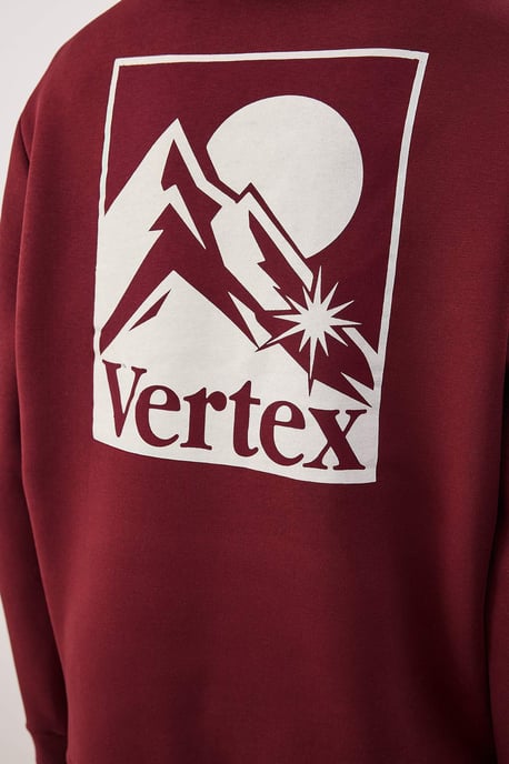 TRENDYOL MAN Herren Bordeaux Galaxy Lang Regular Fit Sweatshirts - Image 4