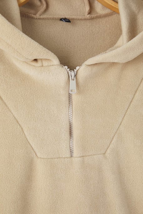 Trendyol Curve Damen Beige Einfarbig Lang Oversize Große Größen Sweatshirts - Image 5