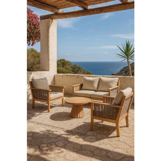 Livingfurn Malaga Gartenmöbel-Set 97x138x88cm - Image 6