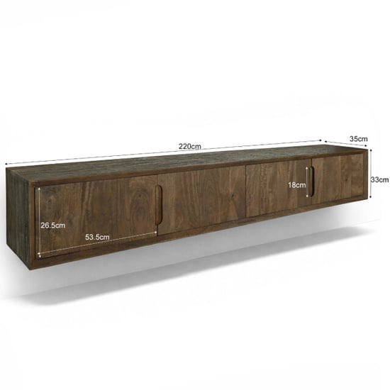 Livingfurn Cortez schwebendes TV-Möbel 35x220x33cm - Image 6