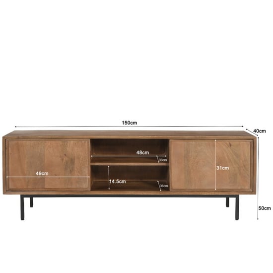 Livingfurn Ravenstein TV-Möbel 50x40x150cm - Image 5