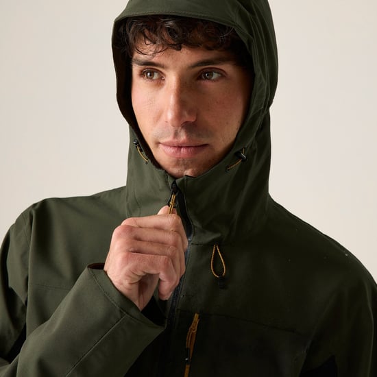 Regatta - "Birchdale II" Jacke, wasserfest für Herren (Khakigrün/Schwarz) - Image 5