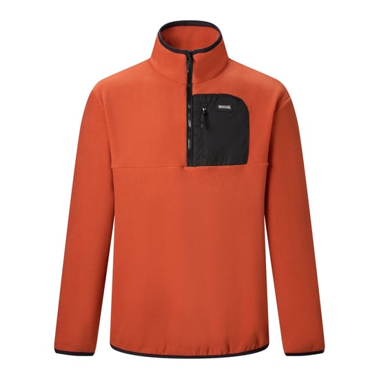 Regatta - "Frankie" Fleece-Oberteil für Herren, mit halbem Reißverschluss (Rooibos Tee/Schwarz) - Image 2
