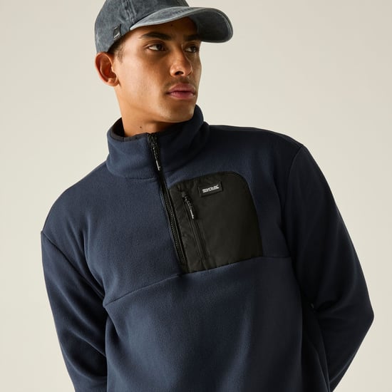 Regatta - "Frankie" Fleece-Oberteil für Herren, mit halbem Reißverschluss (Marine/Schwarz) - Image 4