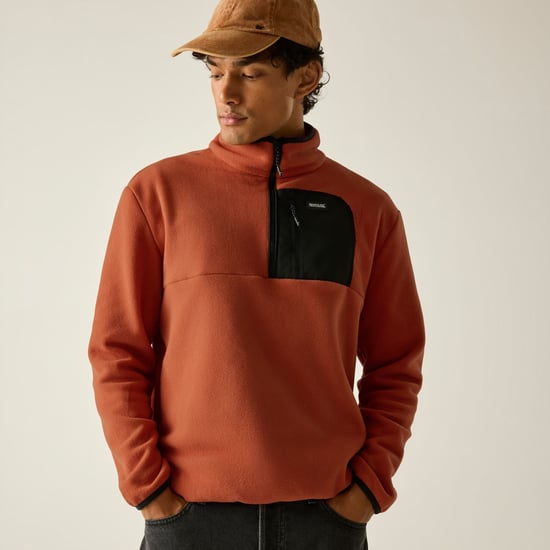 Regatta - "Frankie" Fleece-Oberteil für Herren, mit halbem Reißverschluss (Rooibos Tee/Schwarz) - Image 5