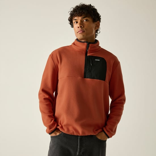 Regatta - "Frankie" Fleece-Oberteil für Herren, mit halbem Reißverschluss (Rooibos Tee/Schwarz) - Image 6