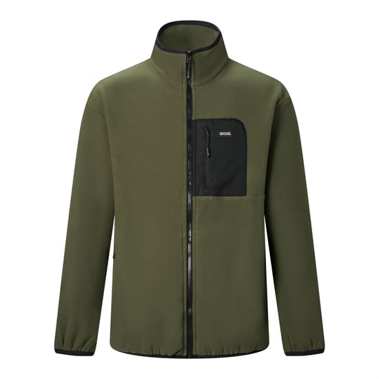 Regatta - "Frankie" Fleecejacke für Herren, Durchgehender Reißverschluss (Dunkel-Khaki/Schwarz) - Image 1