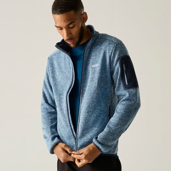 Regatta - "Newhill" Fleecejacke für Herren, Durchgehender Reißverschluss, meliert (Blau) - Image 5