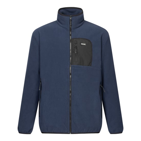 Regatta - "Frankie" Fleecejacke für Herren, Durchgehender Reißverschluss (Marine/Schwarz) - Image 1