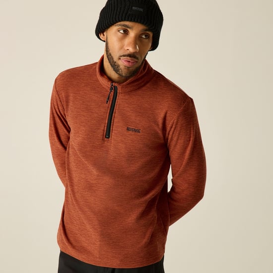 Regatta - "Thompson" Fleecejacke für Herren, mit halbem Reißverschluss, meliert (Gebrannte Henna) - Image 4