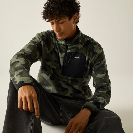 Regatta - "Frankie" Fleece-Oberteil für Herren, mit halbem Reißverschluss (Oliv) - Image 3