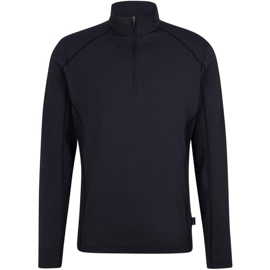Ziener - "Jelano" Fleece-Oberteil für Herren, mit kurzem Reißverschluss (Schwarz) - Image 1