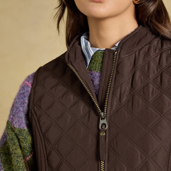 Joules Minx Damen-Steppweste Schokoladenbraun - Image 4