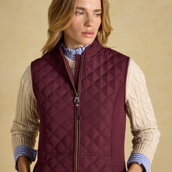 Joules Minx Damen Steppweste Dunkelrot - Image 4