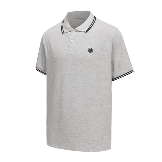 Pretty Green Barton Polohemd für Herren in Graumeliert - Image 3