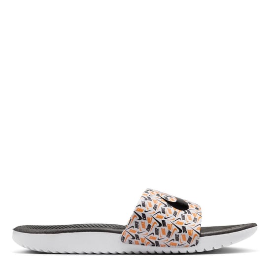 Nike Kawa Slide Aop für Jungen in Weiß/Schwarz - Image 4