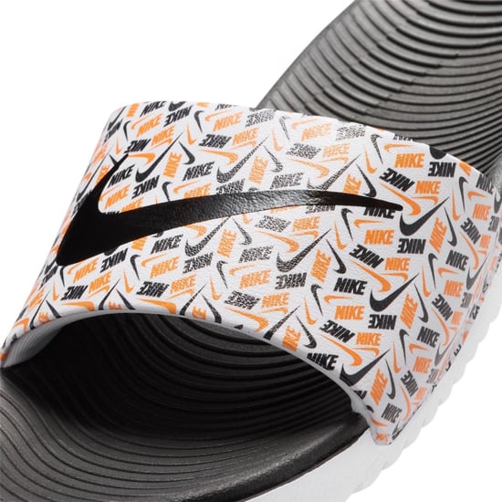 Nike Kawa Slide Aop für Jungen in Weiß/Schwarz - Image 6